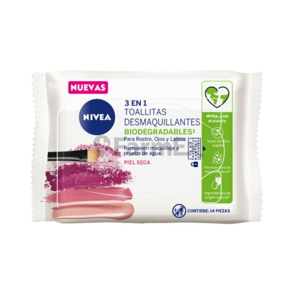 Nivea Toallitas Desmaquillantes Piel Seca x 25 unidades Farmex-MiaHealth-Persistente